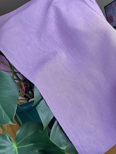 Lilac pink silk moire - silk,
