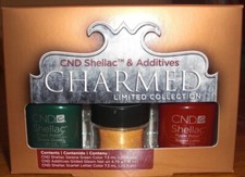 3 Pcs Holiday CND Shellac Gel Polish Serene Green & Scarlet Letter & Additives