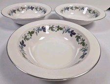 3 X Royal Doulton Burgundy Fine Bone China Serving Bowls