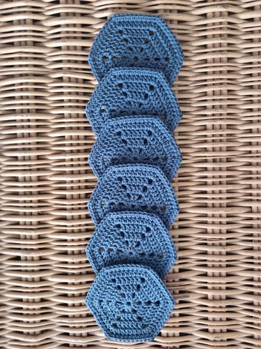 Handmade crochet coasters - handmade,