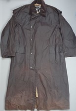 Barbour Stockman Wax Coat Mens Medium Brown Long Classic Duster Riding Trench