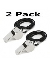 2pc METAL REFEREE WHISTLE WITH