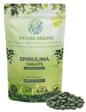 Organic Premium Spirulina 500mg Tablets - Detox, Boost Immune System,