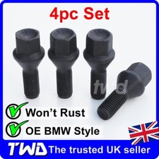 4 BLACK ALLOY WHEEL BOLTS FOR
