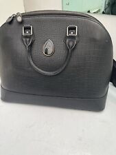 EGG CHANGING Baby BAG “JURASSIC” BLACK , REAL LEATHER.  VGC