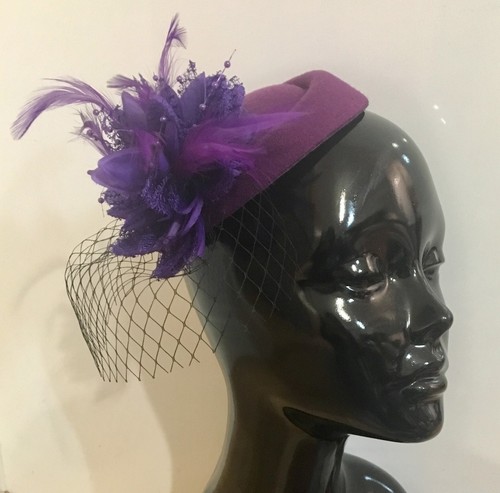 Fascinator hat pillbox flower - hat,