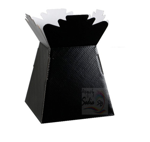 Black living vases - black,