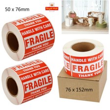 2000 Fragile Stickers - Handle with Care Thank You Shipping Labels Self Adhesive