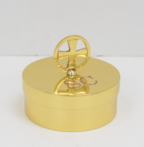 Large polished brass bishop - brass,
