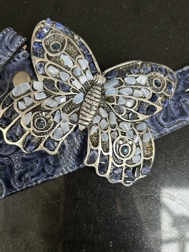 Vintage leatherock blue print - leatherock,