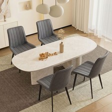 Dining chair set 4x faux - chair, of
