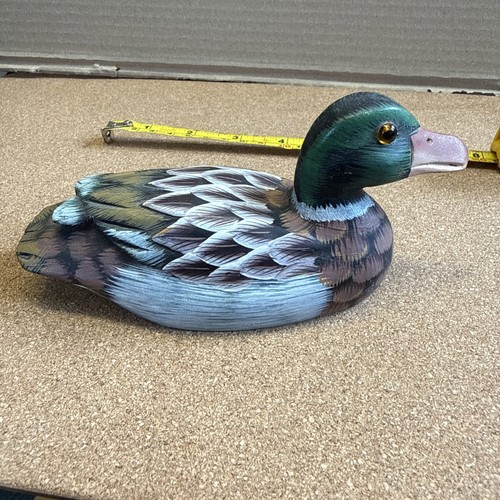 Wooden hand painted mallard - wooden,