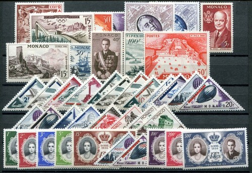 Monaco 1956 yvert 441 447 - monaco, 441-447,