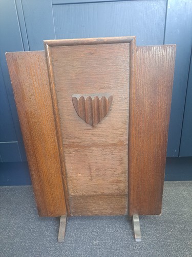 Vintage wooden fire screen