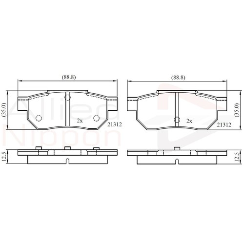 Brake pads set for rover - pads,
