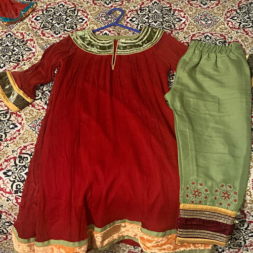 Boutique girls red salwar - boutique, girls'