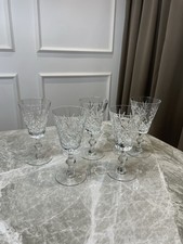 Vintage Cut Glass Wine Glasses