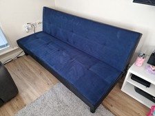 Midnight Blue Velvet 3-Seater