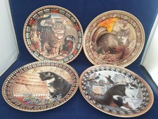 Set of 4 Lesley Anne Ivory Collectors Cat Plates Danbury Mint