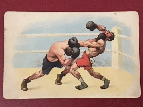 Early 1900s boxing postcard - early,