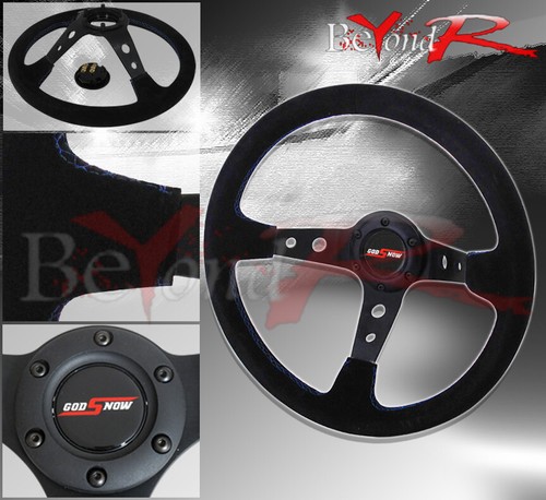 350mm suede black leather - 350mm, blue