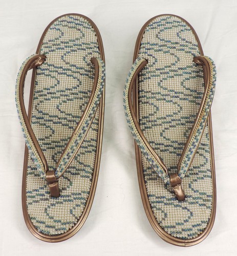 Beaded japanese zori sandals - beaded,
