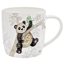 Ceramic Mug Po Zi Panda Animal Print Cup Bug Art Fine China Novelty Cartoon