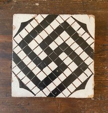 Antique Italian Majolica 19th Century Floor Tile # 1