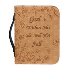 PU Leather Book Cover Bible Protective Cover Case With Handle Church Bible Bag