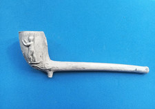 Antique Victorian Decorated Clay Pipe Boxing Figures c.1880