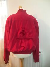 Ferrari Owners Club Silk Bomber Jacket Red Germany Small/Medium 80's Oversized