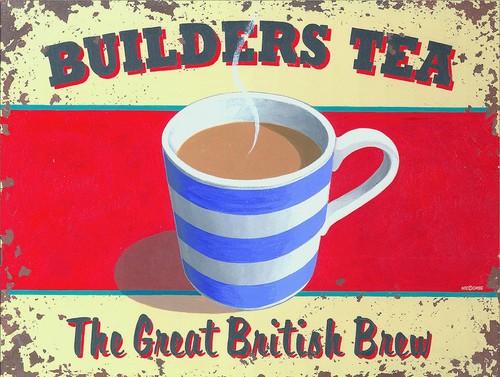 Builders tea retro metal - tea,,