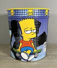 Vintage Bart Simpson Waste Bucket Paper Bin Basket for Bedroom Desk Dustbin 2004