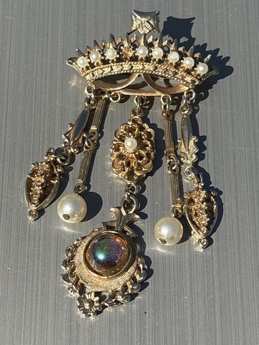 Vintage crown coronet dangle - vintage,