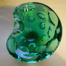 Murano glass bowl large blue