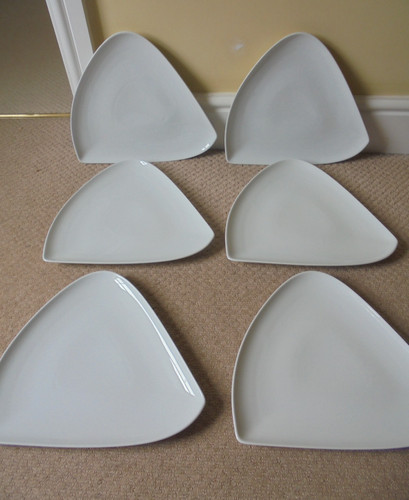 White denby triangle shape - white,