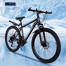 26 Inch Black Blue Adult Bike