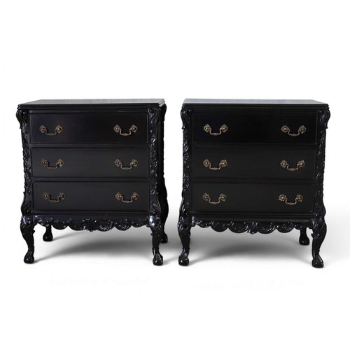Pair rococo style black - rococo,