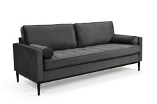 Velvet Grey 3 Seater Sofas -