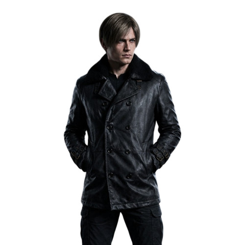 Leon kennedy black - black, leather