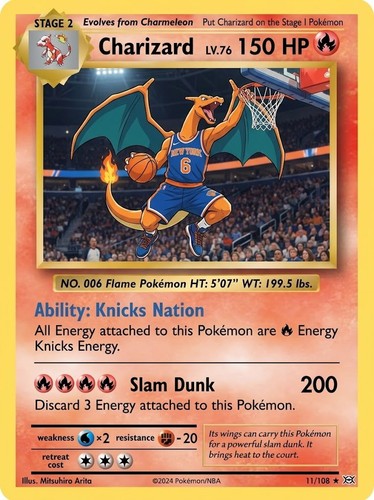 Knicks charizard for gift - knicks,