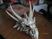 GOTHIC DINOSAUR SCULL ORNAMENT RESIN MADE