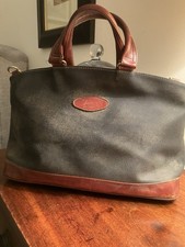 Vintage Texier Tote Bag. Brown Leather Edge. Superb.