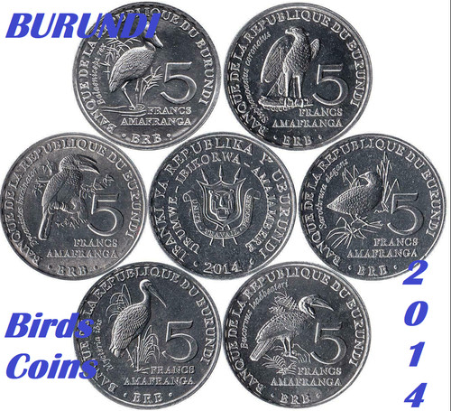 Burundi coins list - f.list, francs