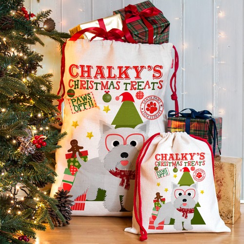 Westie christmas sack - westie,