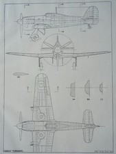 WW2 BRITISH Aircraft HAWKER TORNADO I Scale Design Plan c1944