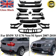 Gloss Black Front Splitter Rear Diffuser For BMW X5 E70 Non-M Sport Kits 2007-10