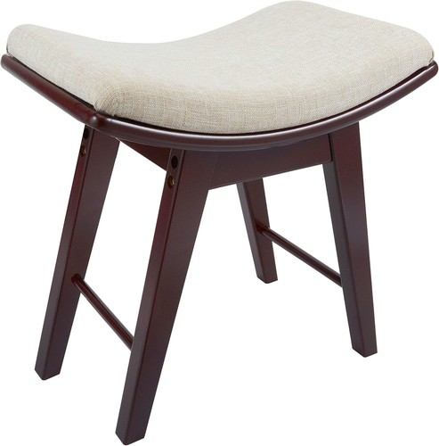 Oak wood vanity stool modern - wood,