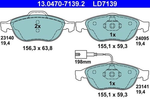 Disc ceramic brake - disc, set