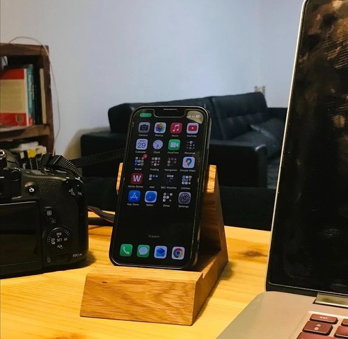Handcrafted oak mobile phone - oak,